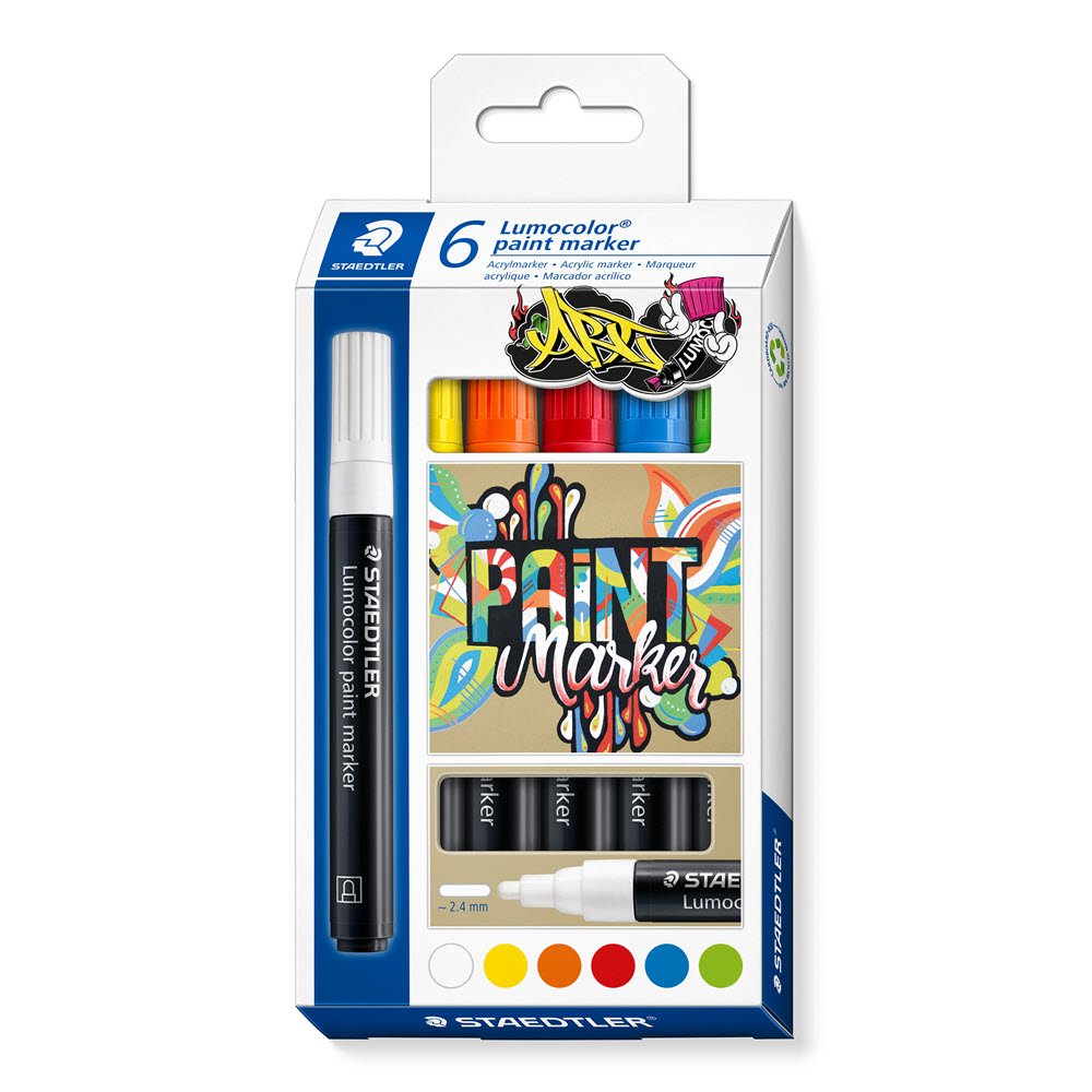 Lumocolor Paint Marker St 6 ass